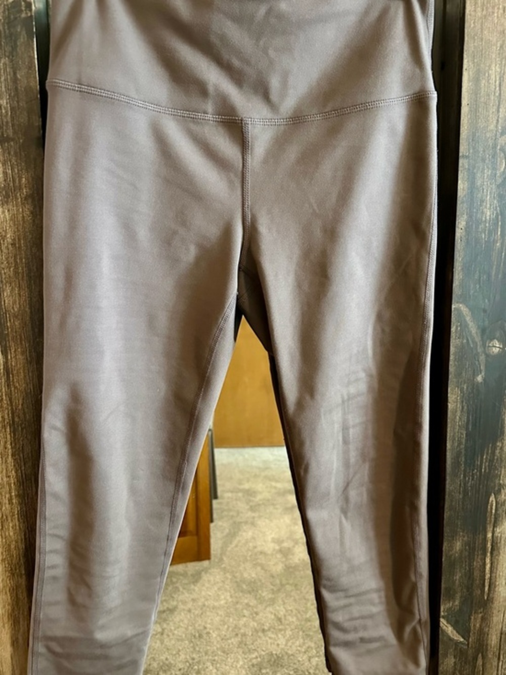 Zella High Waist Cropped Leggings Brown Performance Activewear M Yoga Pilates